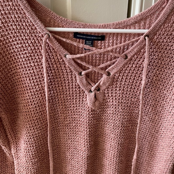 American Eagle Lace Up Sweater - Picture 4 of 6